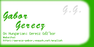 gabor gerecz business card